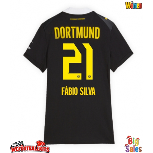 Borussia Dortmund Fabio Silva #21 Replica Away Stadium Shirt for Women 2026-27 Short Sleeve